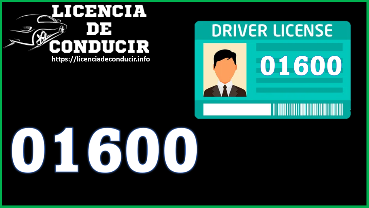 01600 licencia de Conducir