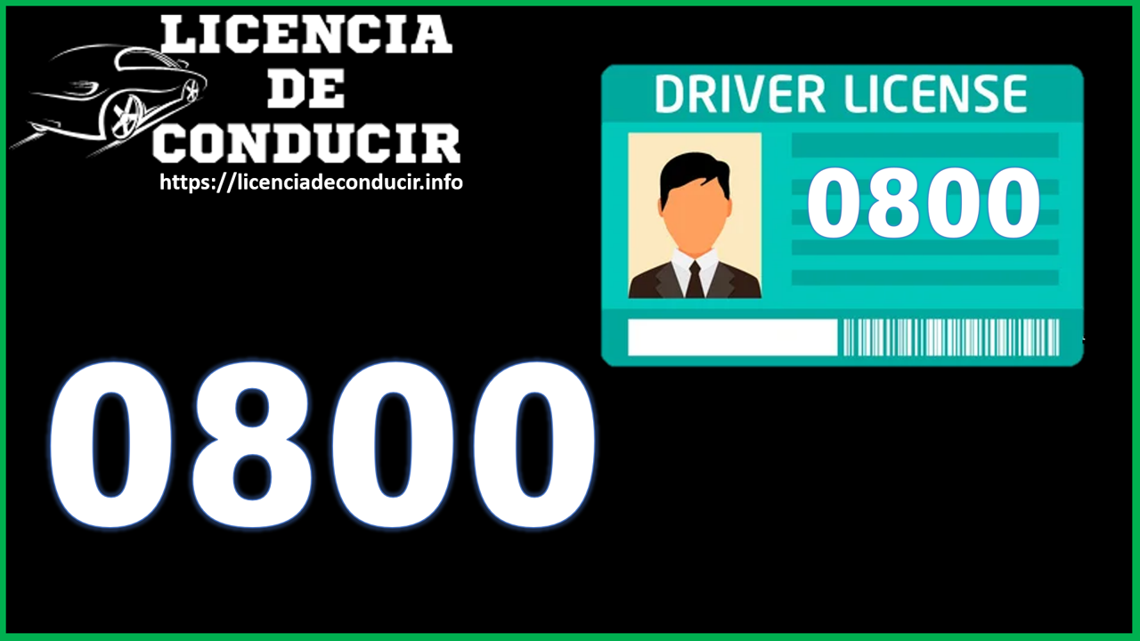 0800 licencia de Conducir
