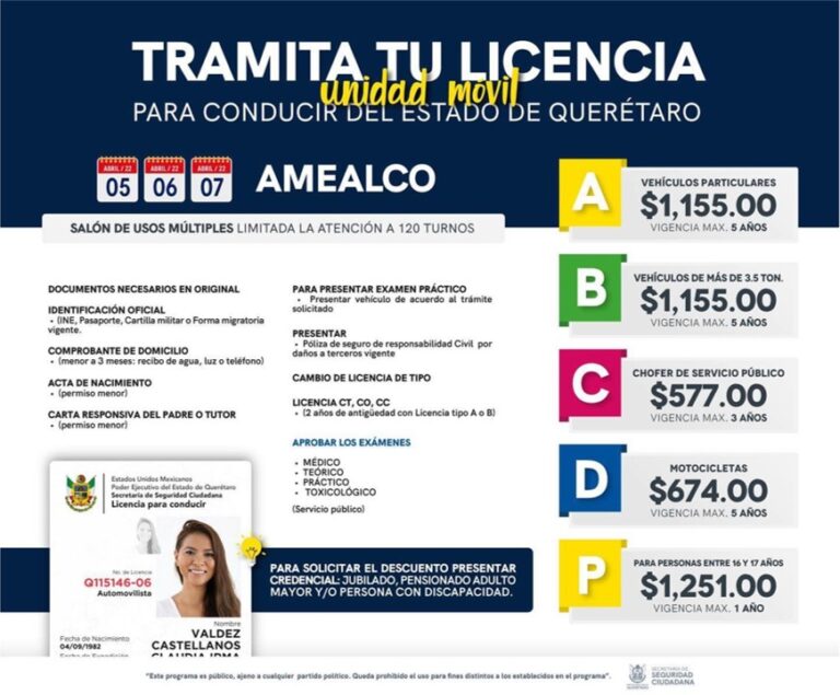 Licencia De Conducir Quer Taro Mayo