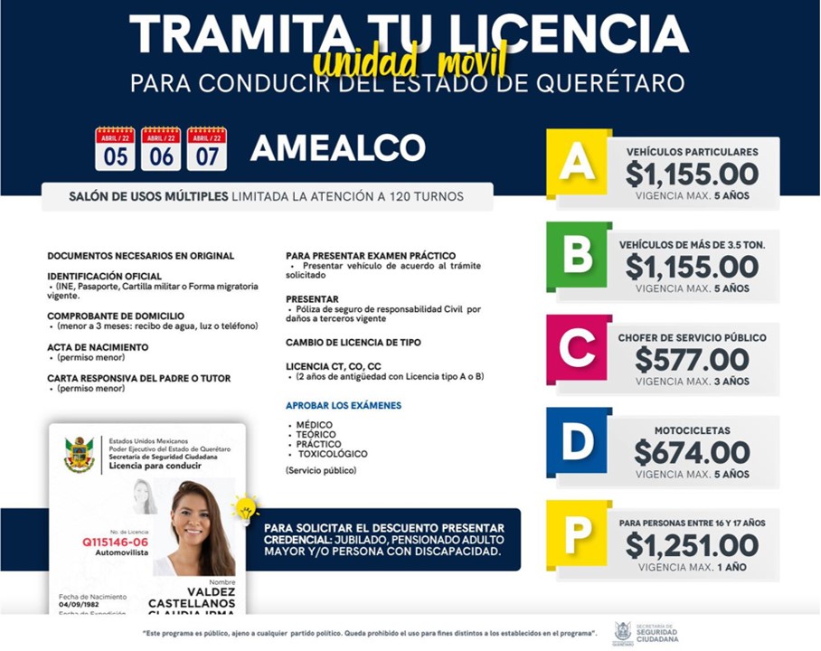 Licencia de Conducir Querétaro 2022-2023
