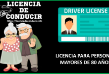 Licencia de conducir 80 años